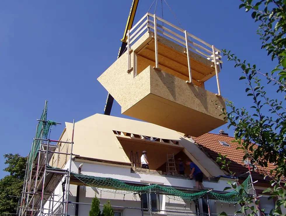 Gaubenanbau in Holzrahmenbauweise